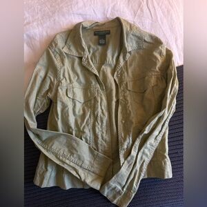 Khaki army green shirt / jacket  S